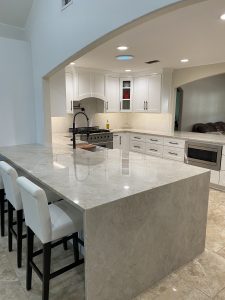 marble kitchen counter install new edge stone